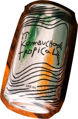 Lata de 350ml da Pi Kombucha Tropical